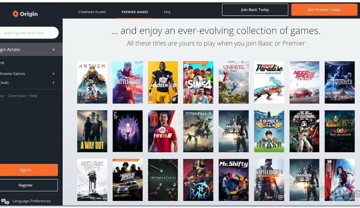 Origin Epic Game Store Best Sites to download pc games for Free
