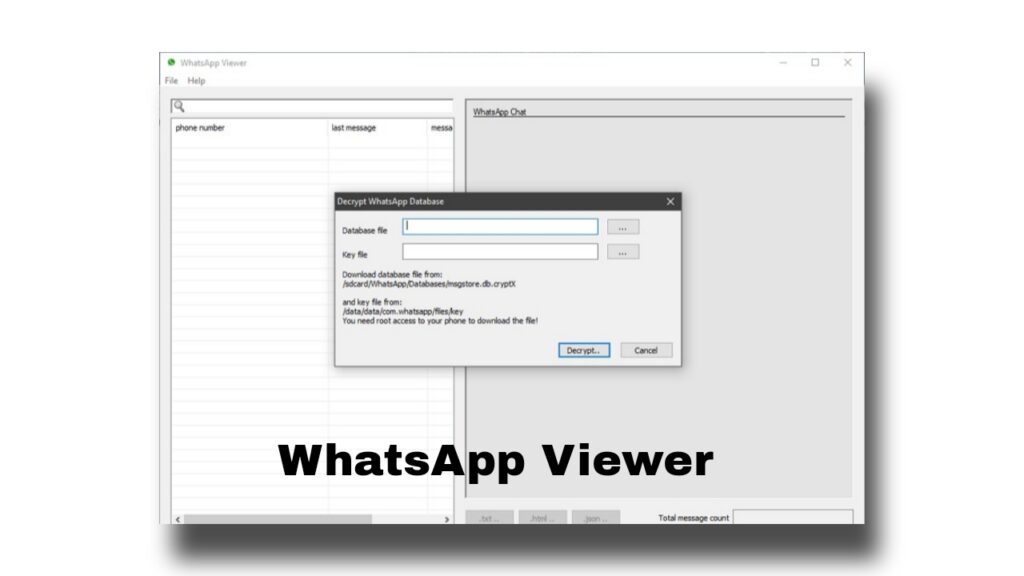 How to Read Encrypted WhatsApp Messages using WhatsApp Viewer